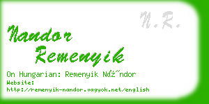 nandor remenyik business card